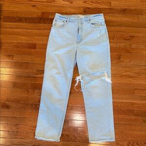 Abercrombie & Fitch Light Blue the 90’s Straight Ultra High Rise Jeans